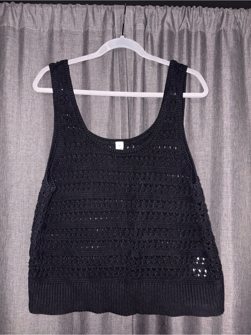 Black Crochet Tank Top